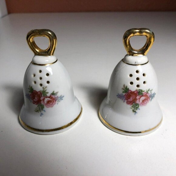 🛒 $9 Hawaii Bells Roses Salt and Pepper Shakers - Anco - Japan #0138 - Picture 2 of 6